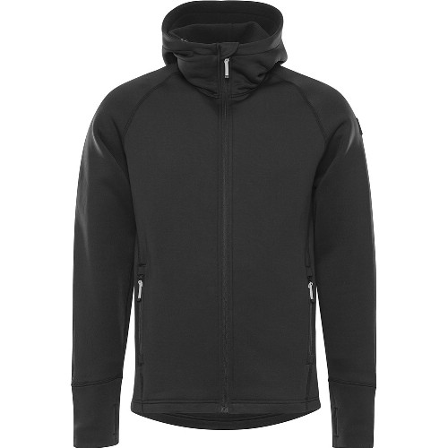 Fleecejacka FRISTADS Cobalt Polartec Power Stretch Hoodie Outdoor Herr