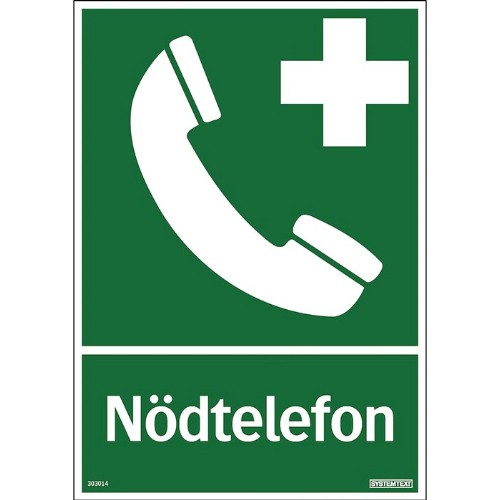 Skylt nödtelefon