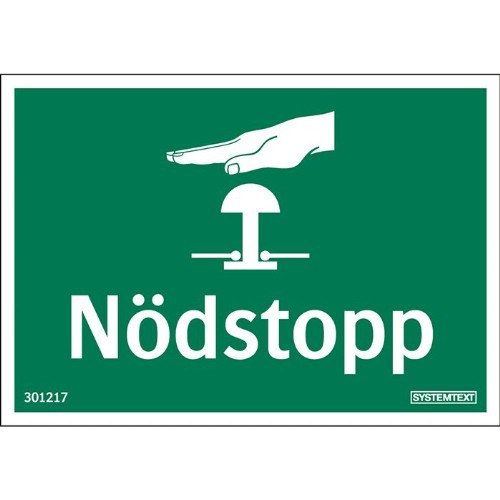 Skylt nödstopp