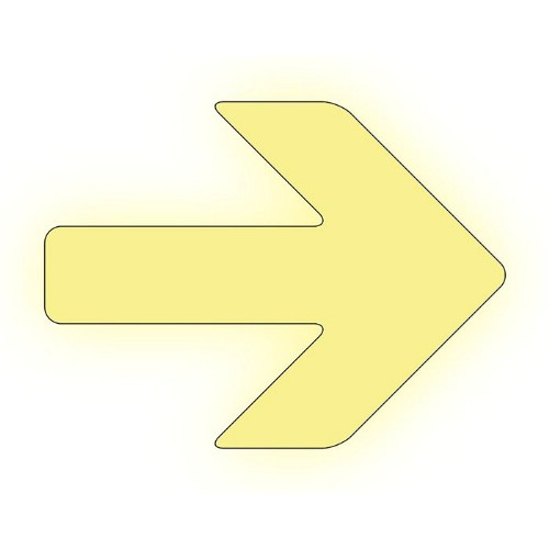 Skylt pil höger GlowLite Nova efterlysande