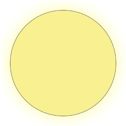 Kontrastmarkering rund GlowLite Nova efterlysande med halkskydd självhäftande