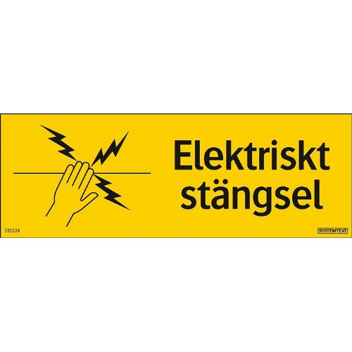 Skylt elektriskt stängsel dubbelsidig